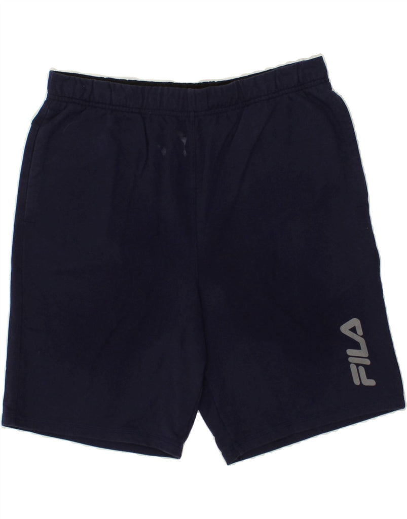 FILA Mens Sport Shorts Medium Navy Blue Cotton | Vintage Fila | Thrift | Second-Hand Fila | Used Clothing | Messina Hembry 