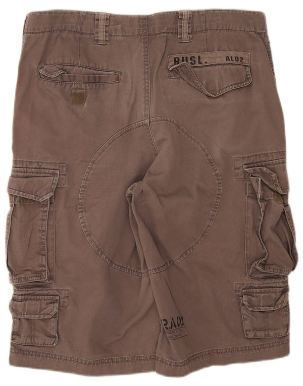 Russell Athletic Mens Cargo Shorts Large W34 Grey Cotton