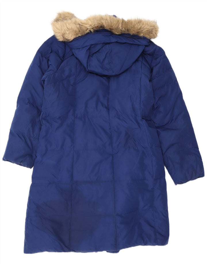 Marks & Spencer Womens Hooded Padded Coat UK 18 XL Blue Polyester