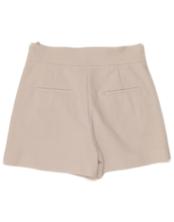 Zara Womens High Waist Chino Shorts XS W24 White