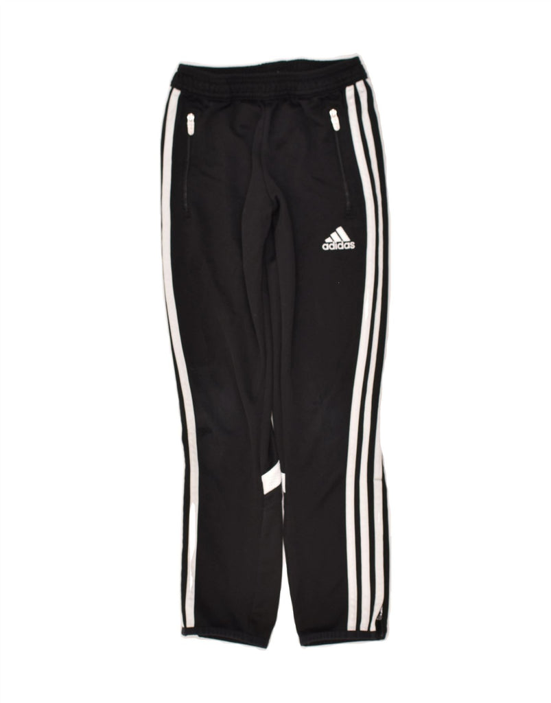 ADIDAS Boys Tracksuit Trousers 7-8 Years Small Black Polyester | Vintage Adidas | Thrift | Second-Hand Adidas | Used Clothing | Messina Hembry 