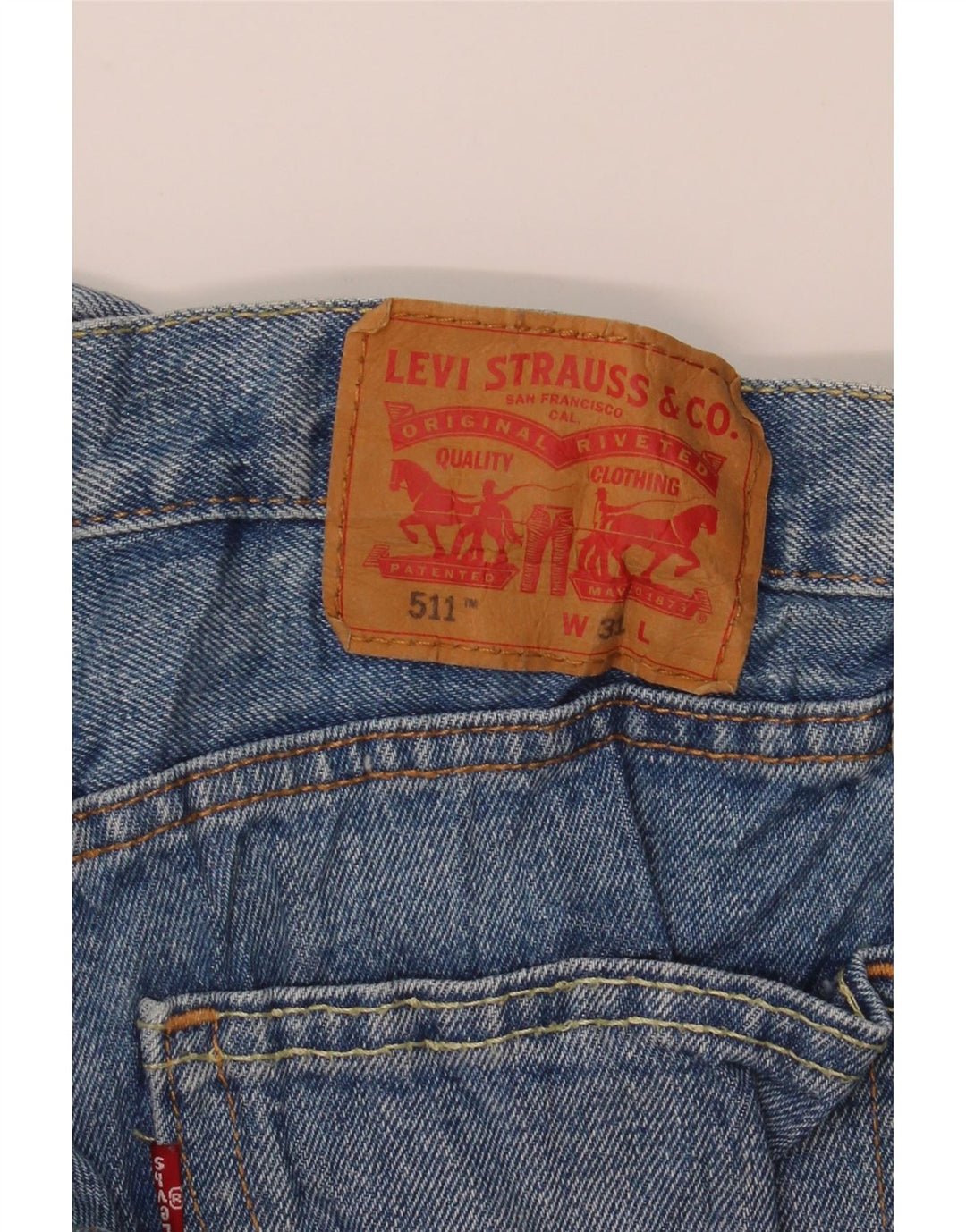 Levi's Mens 511 Denim Shorts W31 Medium Blue Cotton