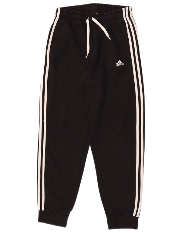 Adidas Boys Tracksuit Trousers Joggers 13-14 Years Black Cotton