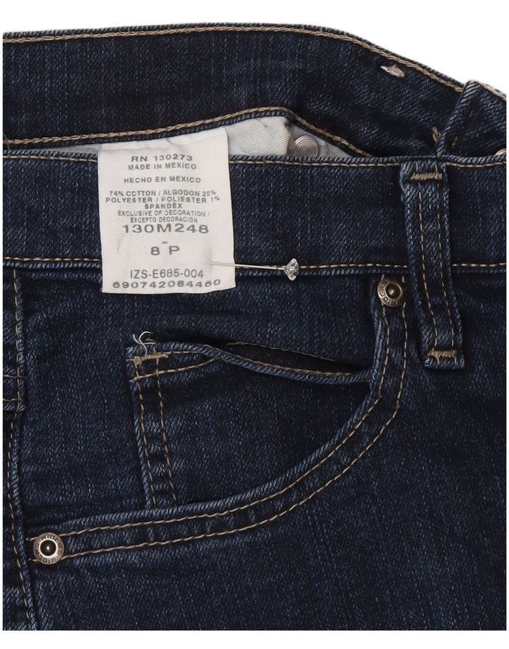 Lee Womens Straight Jeans US 8 Medium W28 L30 Navy Blue Cotton