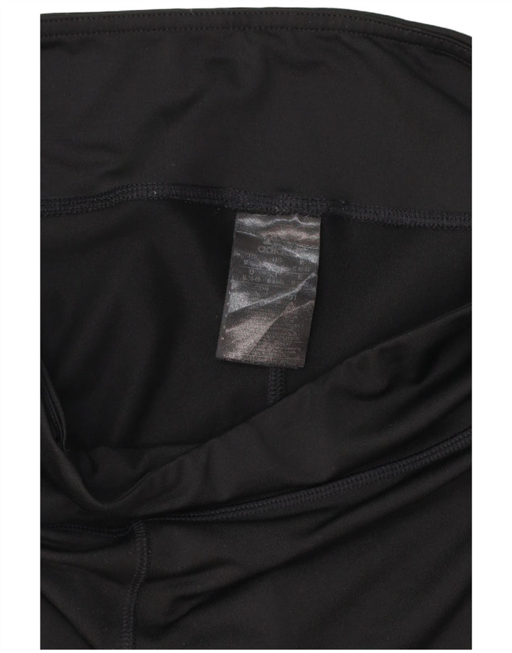 Adidas Womens Climalite Capri Leggings UK 12/14 Medium Black Polyester