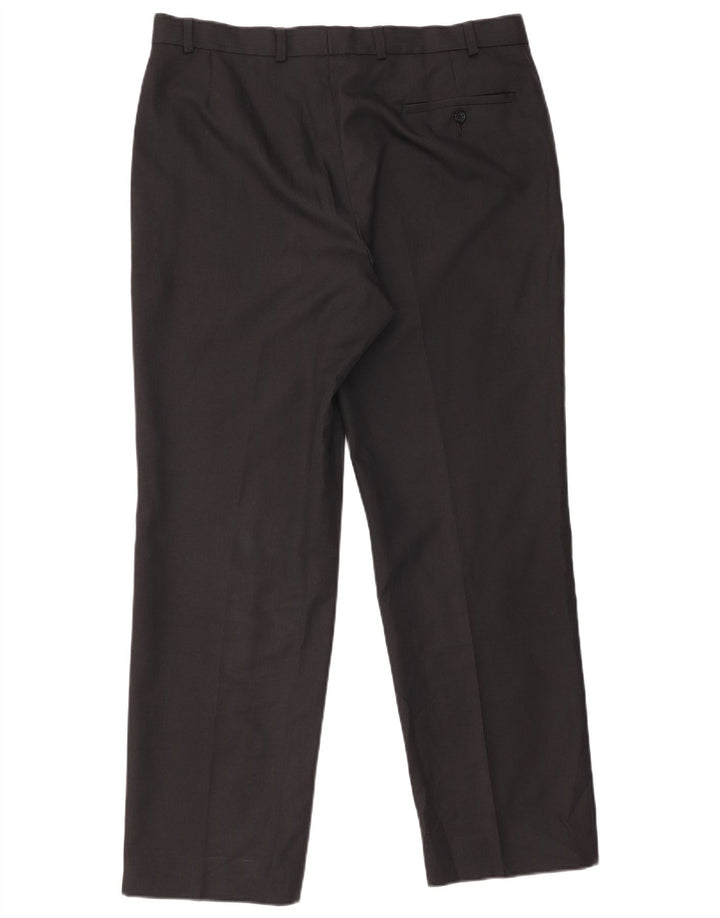 Marks & Spencer Mens Tailored Fit Straight Suit Trousers W36 L31 Grey