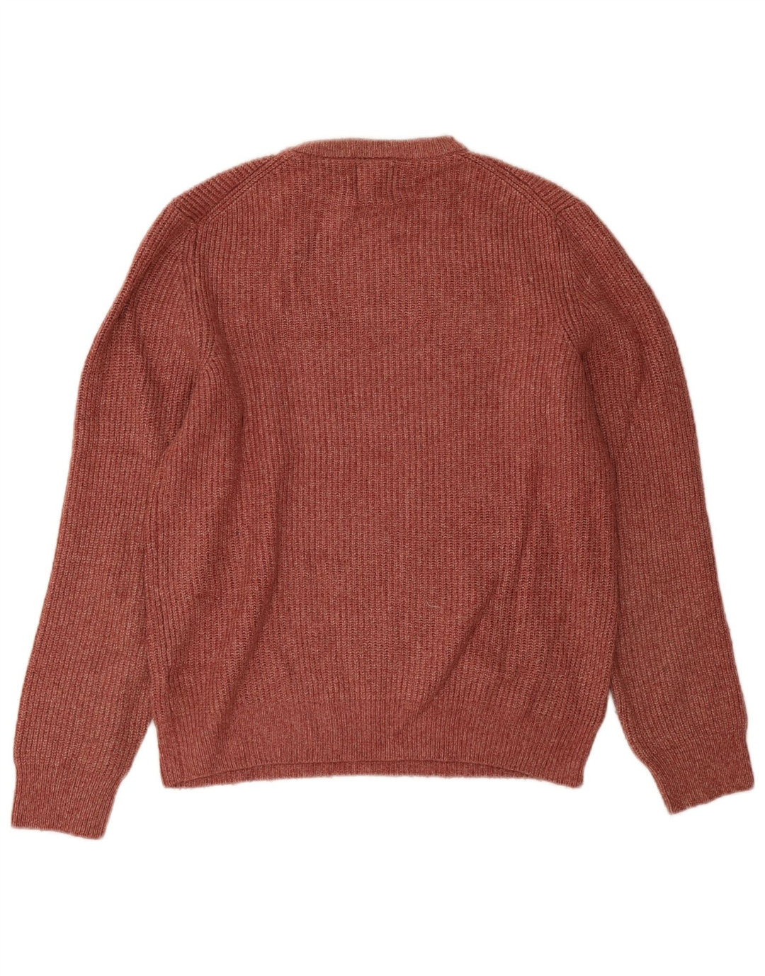 Marks & Spencer Mens Crew Neck Jumper Sweater Small Maroon Polyamide