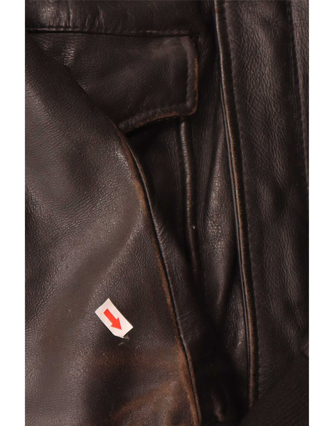 Vintage Mens Military Leather Jacket UK 42 XL Black