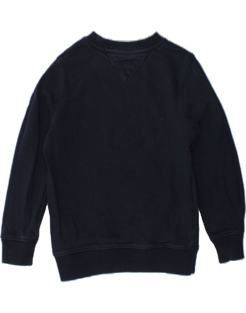 TOMMY HILFIGER Boys Graphic Sweatshirt Jumper 4-5 Years Navy Blue Cotton | Vintage Tommy Hilfiger | Thrift | Second-Hand Tommy Hilfiger | Used Clothing | Messina Hembry 