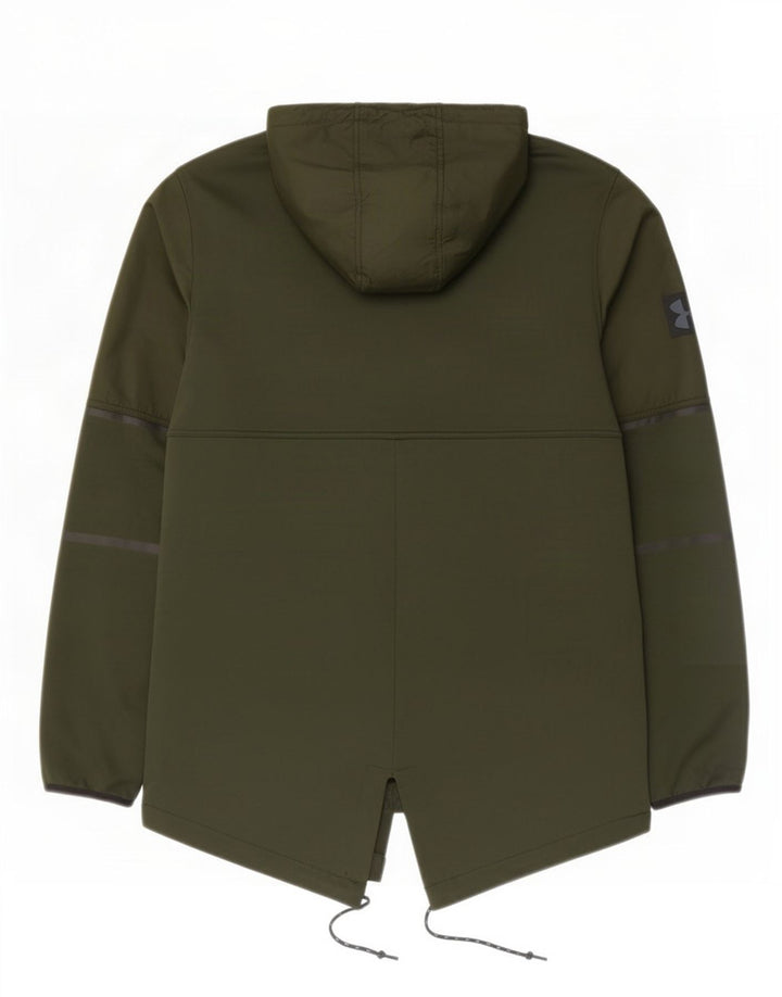 Under Armour Mens Parka Hooded Pullover Tracksuit Top Jacket Large Green
