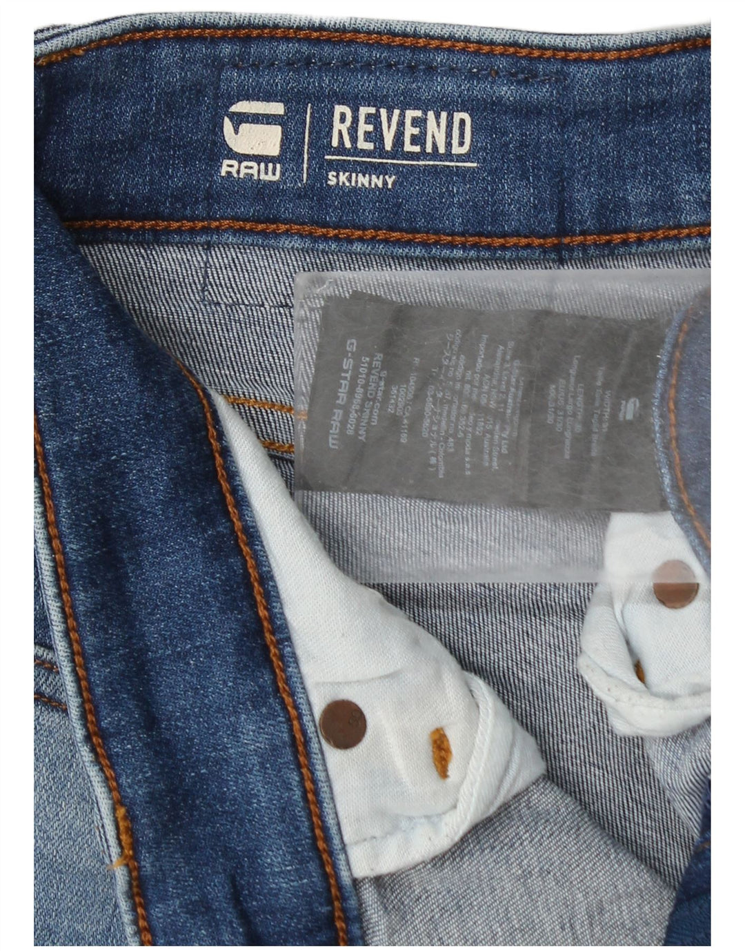 G-Star Mens Revend Skinny Jeans W31 L30 Blue Cotton