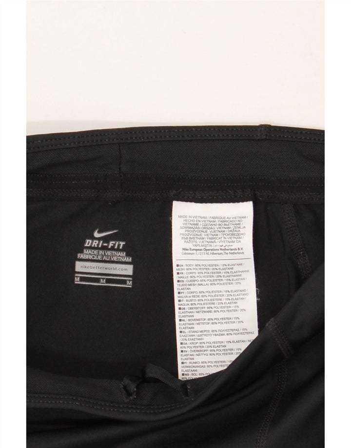NIKE Womens Dri Fit Leggings UK 14 Medium  Black Polyester Vintage Nike and Second-Hand Nike from Messina Hembry 
