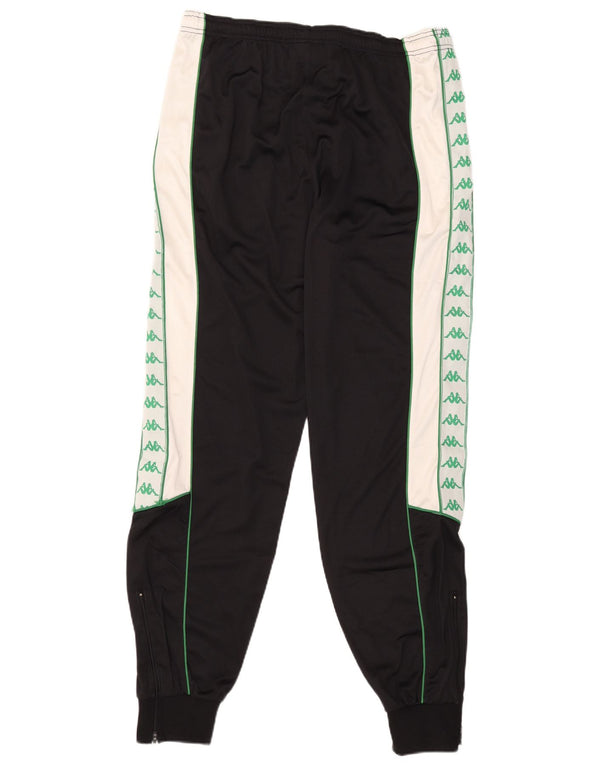 Kappa Mens Graphic Tracksuit Trousers Joggers XL Black Colourblock
