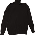 Marks & Spencer Womens Roll Neck Jumper Sweater UK 14 Medium Black Cotton
