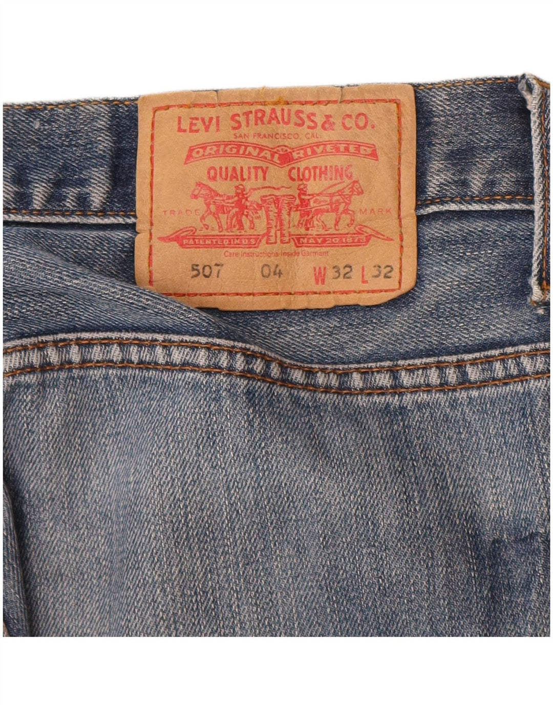 Levi's Mens 507 Bootcut Jeans W32 L32 Blue Cotton