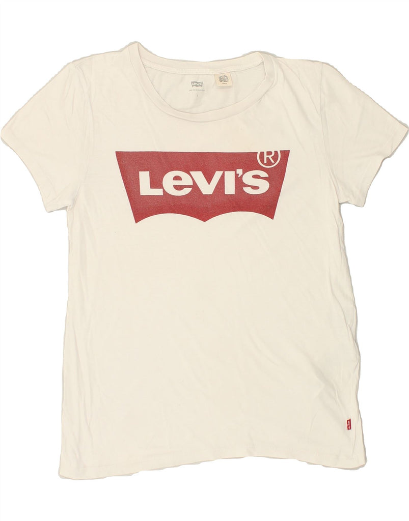 LEVI'S Mens Graphic T-Shirt Top Small Off White Cotton | Vintage Levi's | Thrift | Second-Hand Levi's | Used Clothing | Messina Hembry 