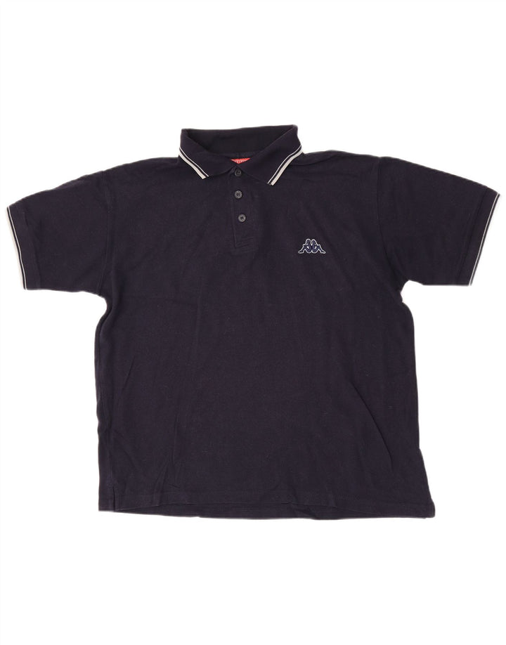 Kappa Mens Polo Shirt Medium Navy Blue Cotton