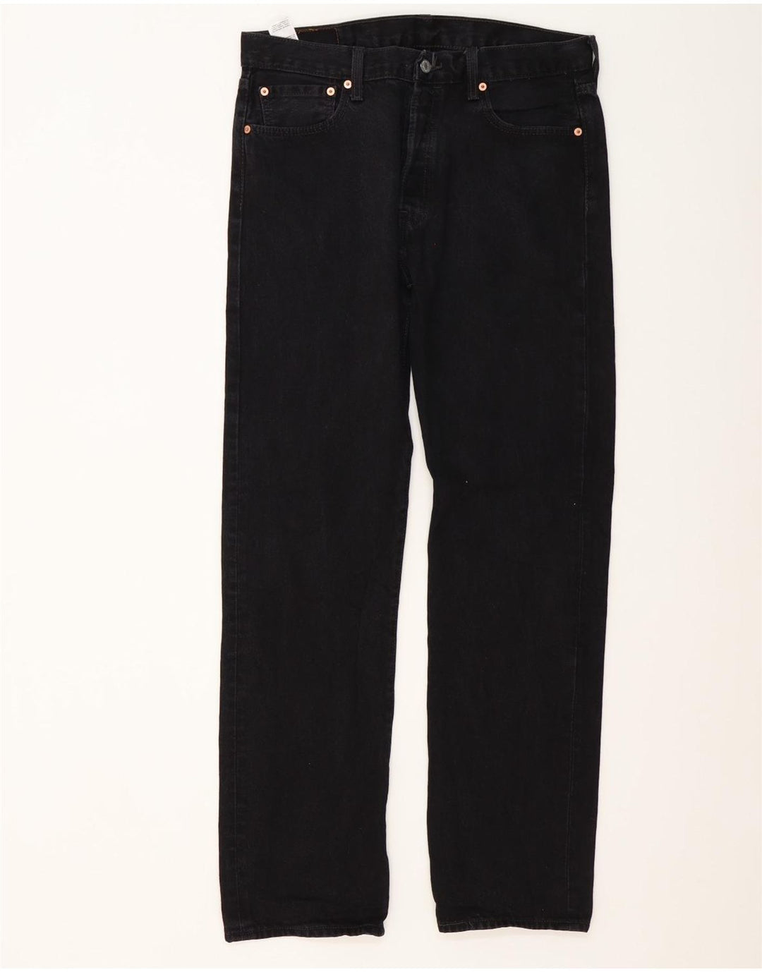 Levi's Mens 501 Straight Jeans W34 L34 Black Cotton