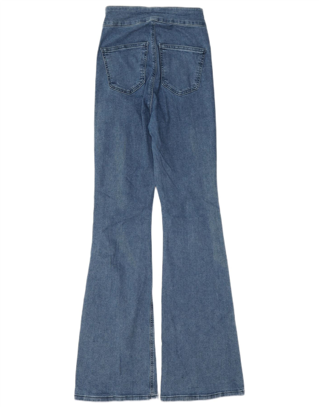 Topshop Womens High Rise Flared Jeans W26 L32 Blue Cotton