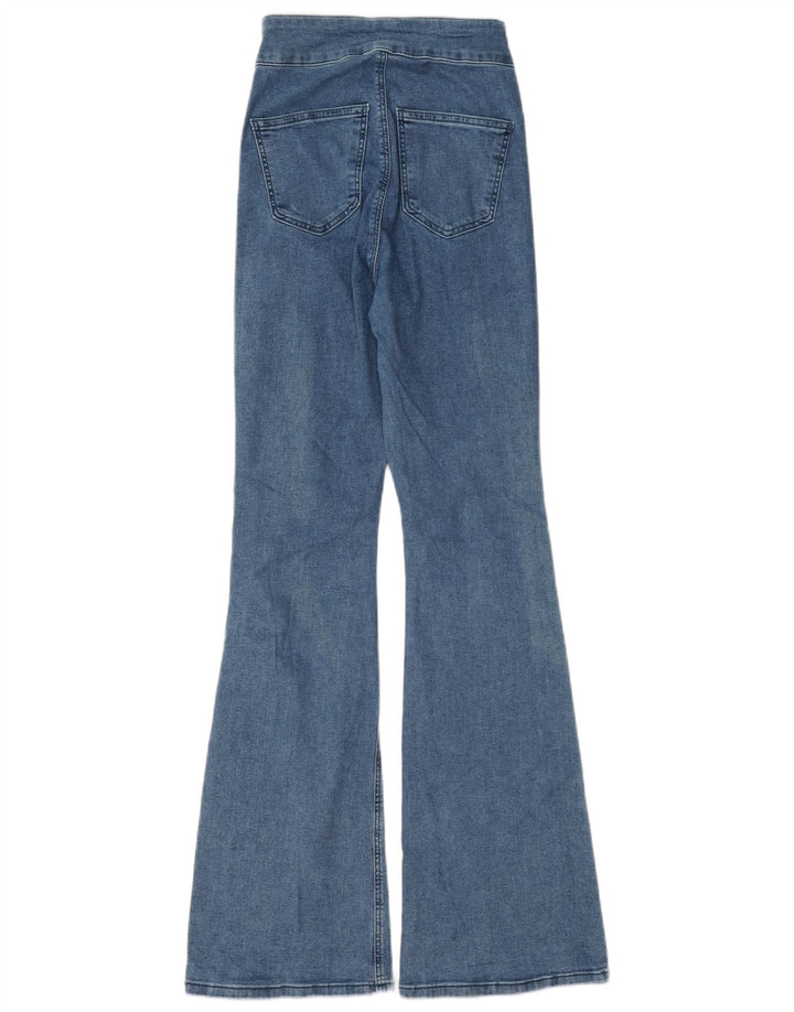 Topshop Womens High Rise Flared Jeans W26 L32 Blue Cotton