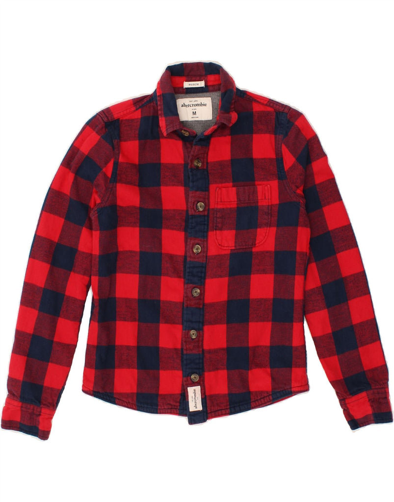 ABERCROMBIE & FITCH Boys Muscle Flannel Shirt 9-10 Years Medium Red | Vintage Abercrombie & Fitch | Thrift | Second-Hand Abercrombie & Fitch | Used Clothing | Messina Hembry 