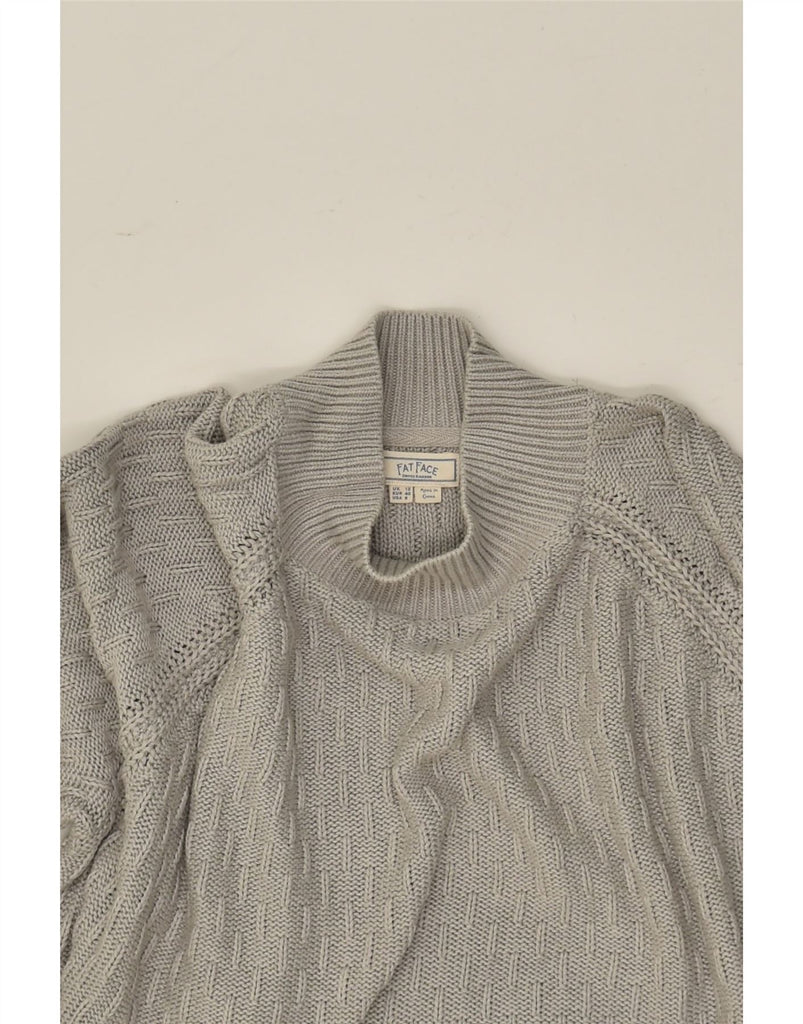 FAT FACE Womens Oversized Turtle Neck Jumper Sweater UK 12 Medium  Grey | Vintage Fat Face | Thrift | Second-Hand Fat Face | Used Clothing | Messina Hembry 