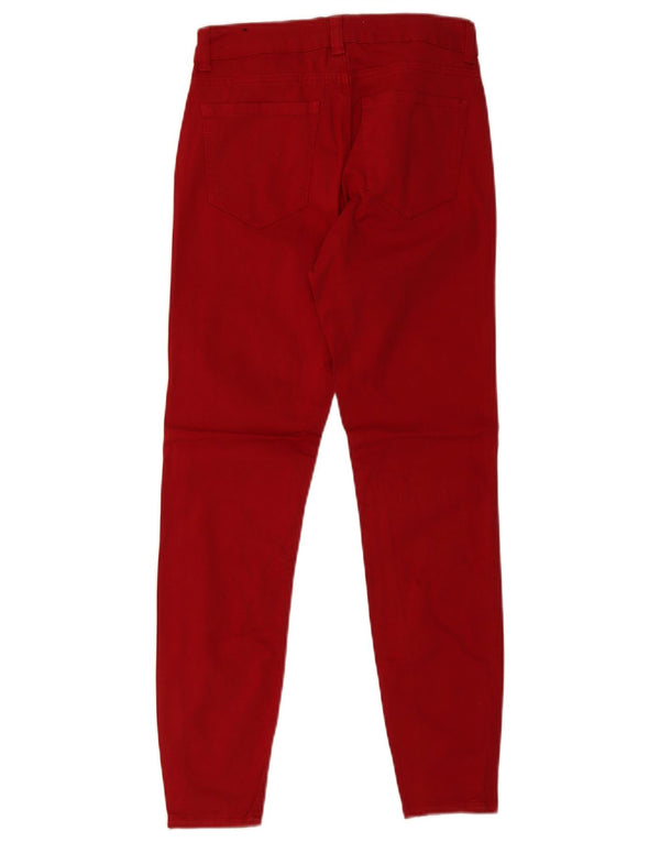 Zara Womens Z1975 Skinny Jeans EU 34 2XS W24 L27 Red Cotton