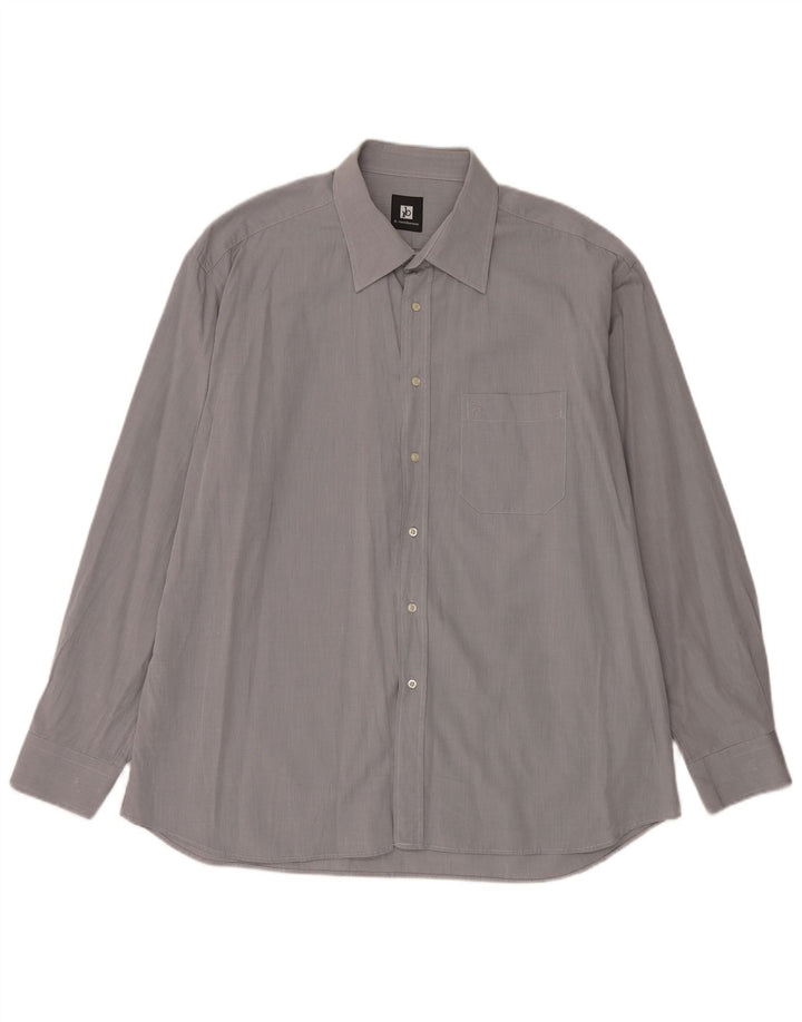 Roccobarocco Mens Shirt Size 46 18 1/2 2XL Grey
