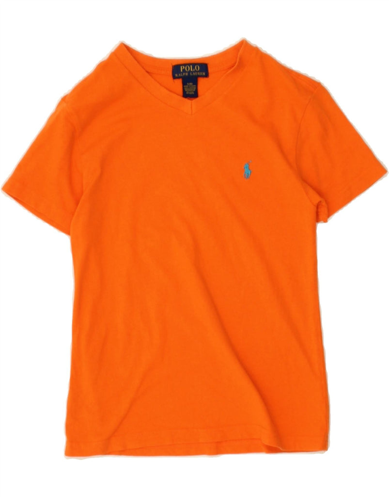 POLO RALPH LAUREN Boys T-Shirt Top 7-8 Years Small Orange | Vintage Polo Ralph Lauren | Thrift | Second-Hand Polo Ralph Lauren | Used Clothing | Messina Hembry 