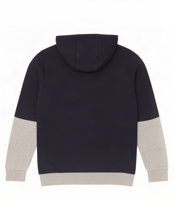 Adidas Boys Zip Hoodie Sweater 13-14 Years Navy Blue Colourblock Cotton