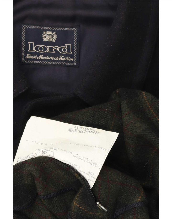 Lord Mens Overcoat UK 40 Large Navy Blue Virgin Wool
