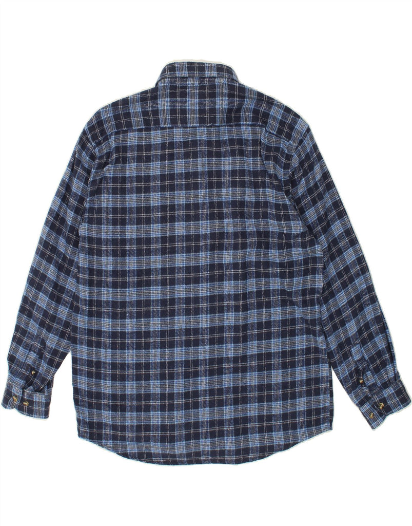 SIMON Mens Flannel Shirt Size 43/44 XL Blue Check Cotton Vintage Simon and Second-Hand Simon from Messina Hembry 