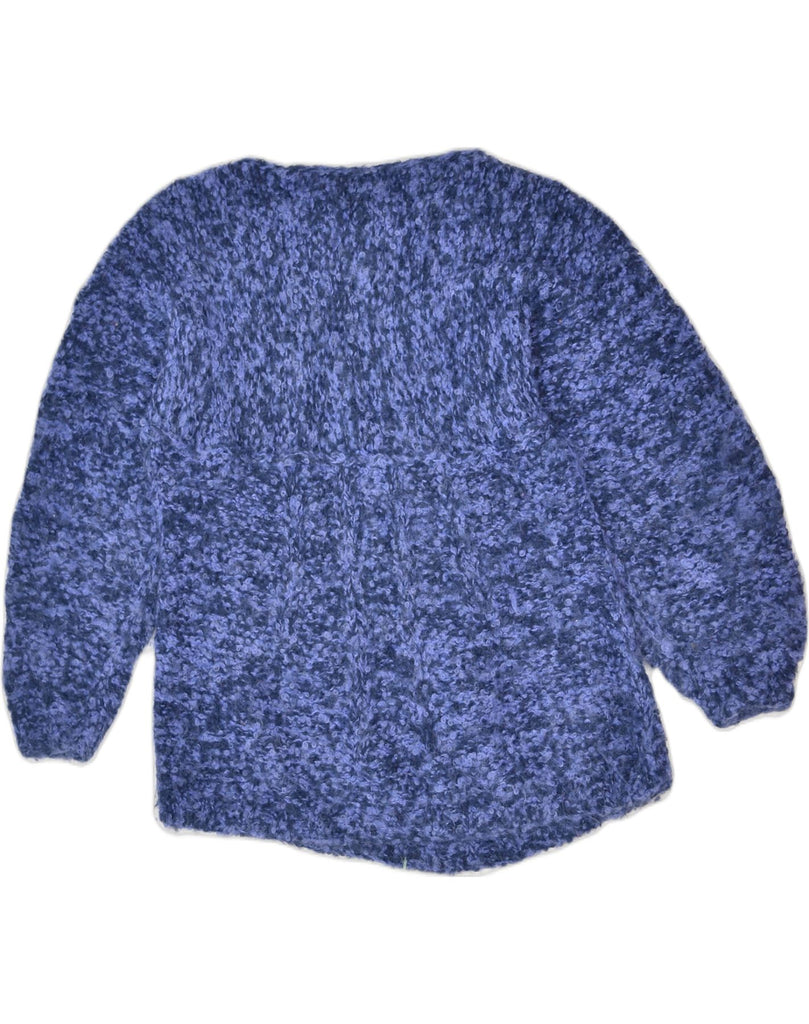 VINTAGE Womens Crew Neck Jumper Sweater UK 18 XL Blue Flecked Wool | Vintage | Thrift | Second-Hand | Used Clothing | Messina Hembry 