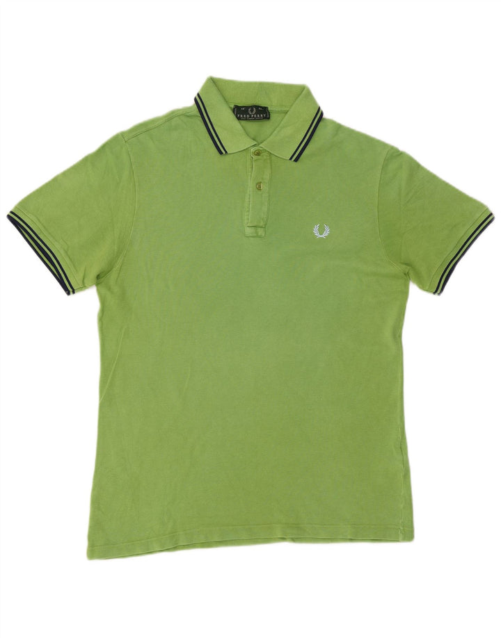 Fred Perry Mens Polo Shirt Medium Green Cotton