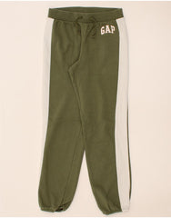 GAP Boys Tracksuit Trousers Joggers 11-12 Years 2XL Khaki Colourblock