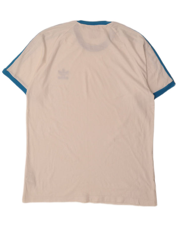 Adidas Mens T-Shirt Top Large White Cotton