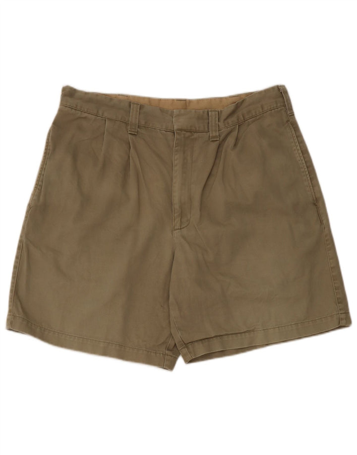 Marks & Spencer Mens Chino Shorts W34 Large Khaki Cotton