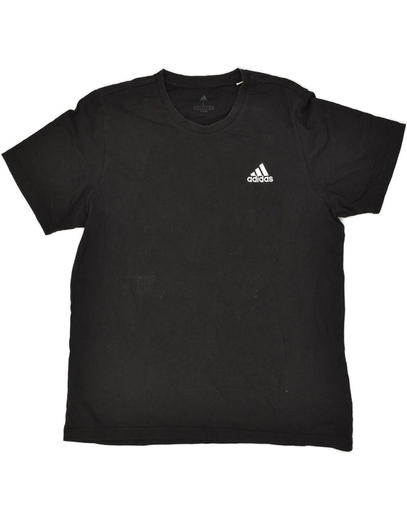 ADIDAS Mens T-Shirt Top Large Black Cotton Vintage Adidas and Second-Hand Adidas from Messina Hembry 