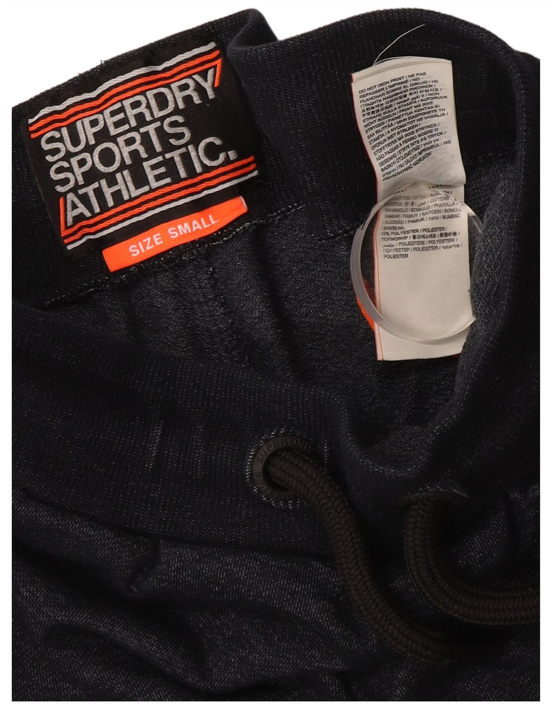 SUPERDRY Mens Graphic Sport Shorts Small Navy Blue Flecked Cotton