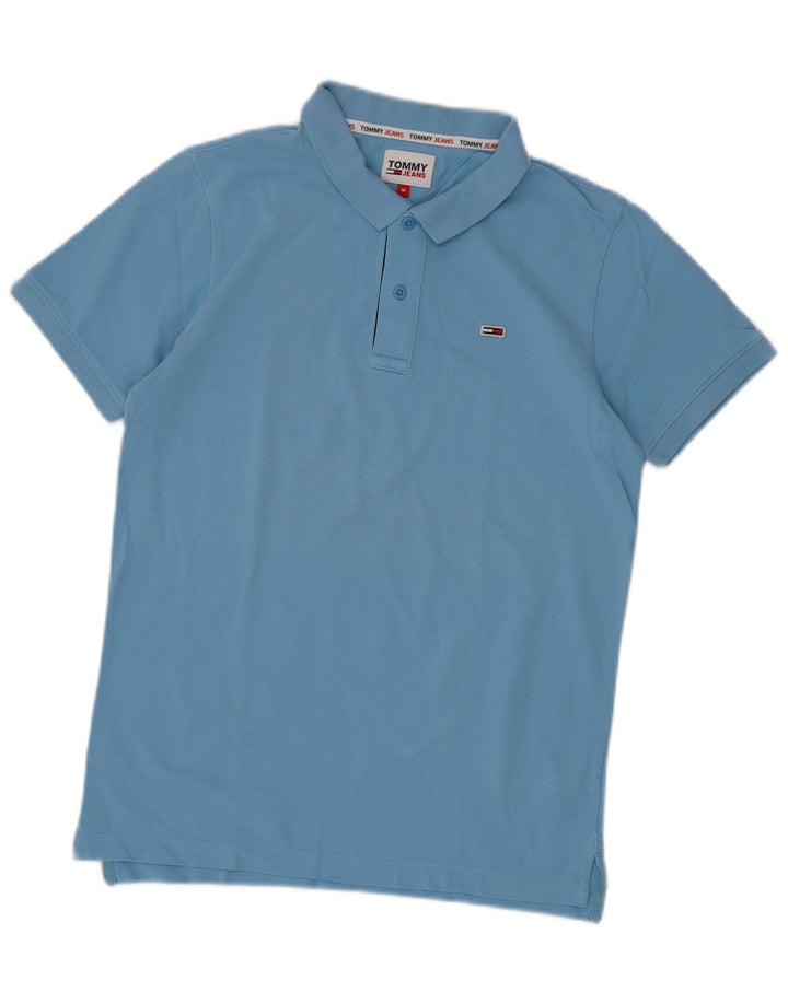 Tommy Hilfiger Mens Polo Shirt Medium Blue Cotton
