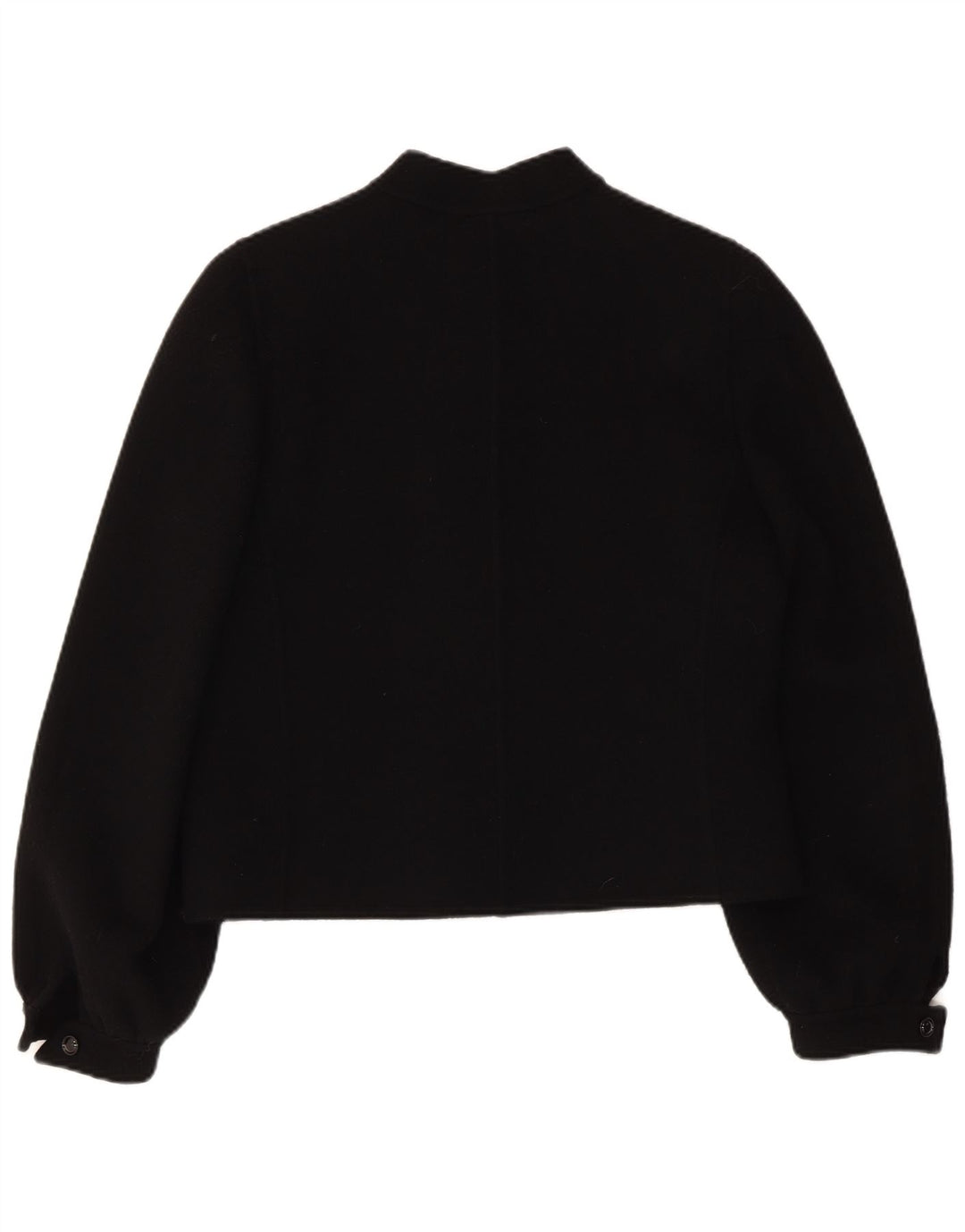 Vintage Womens Bomber Jacket IT 46 Large Black Wool