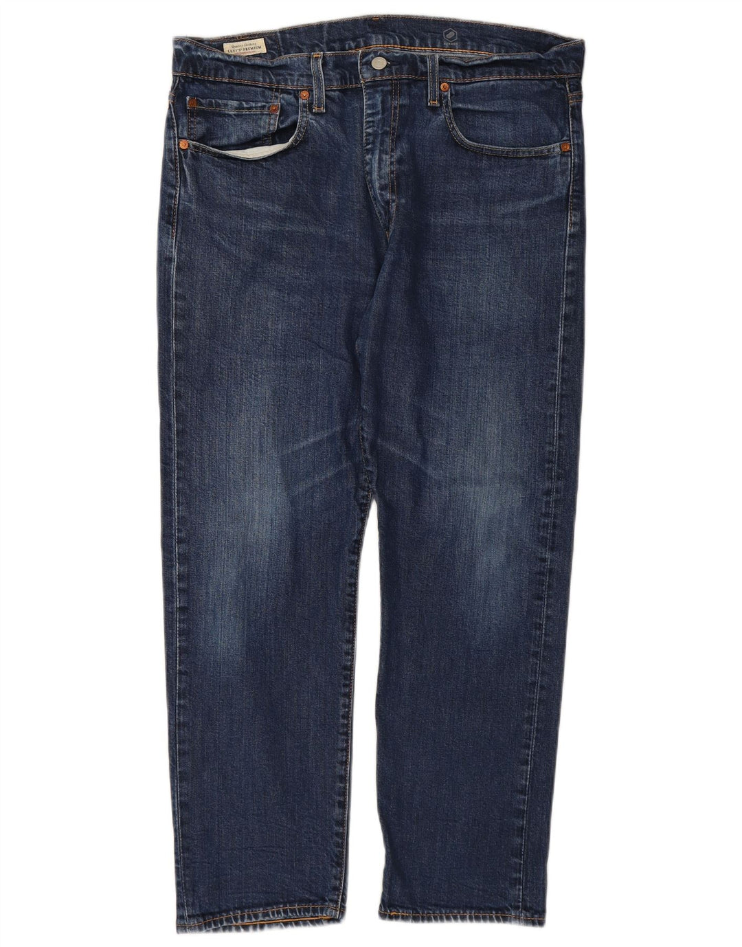 LEVI'S Mens Straight Jeans W36 L27 Blue Cotton