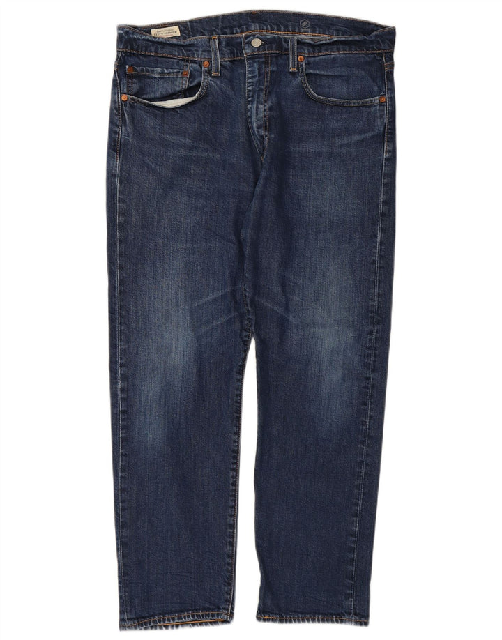 LEVI'S Mens Straight Jeans W36 L27 Blue Cotton
