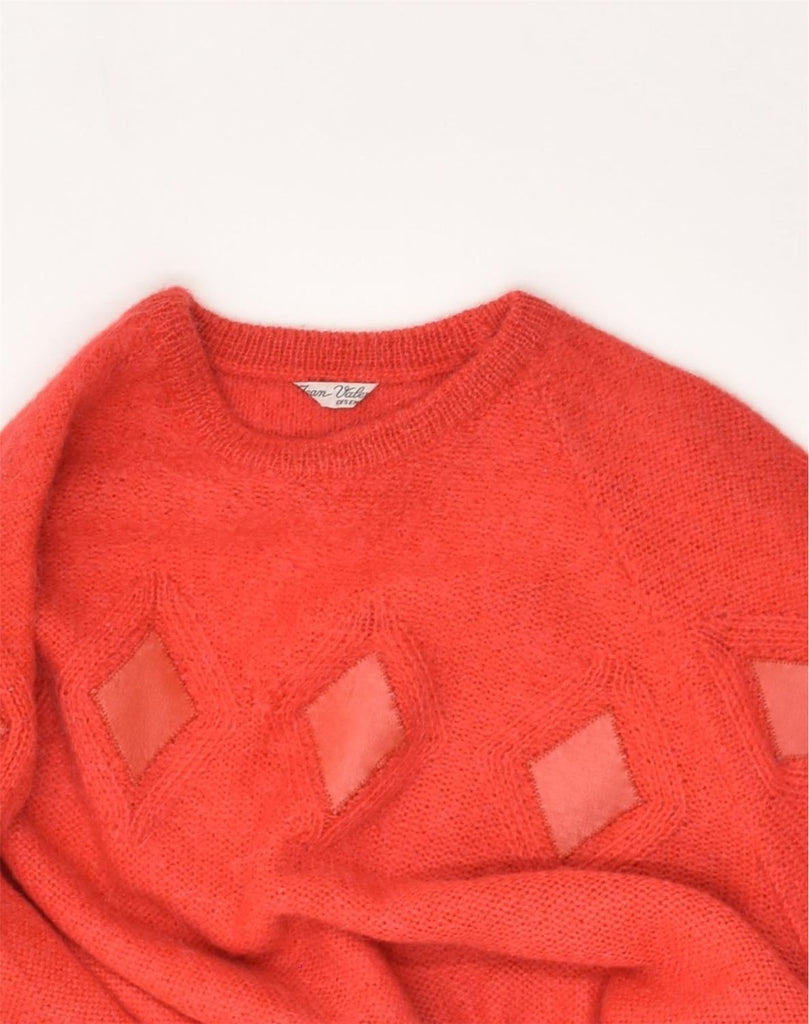 VINTAGE Womens Crew Neck Jumper Sweater IT 52 2XL Red Argyle/Diamond | Vintage Vintage | Thrift | Second-Hand Vintage | Used Clothing | Messina Hembry 