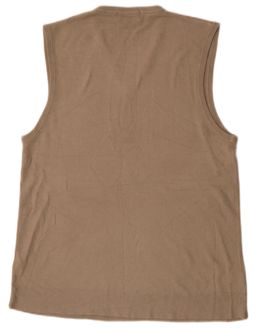 Marks & Spencer Mens Blue Harbour Vest Tank Top Large Beige Acrylic