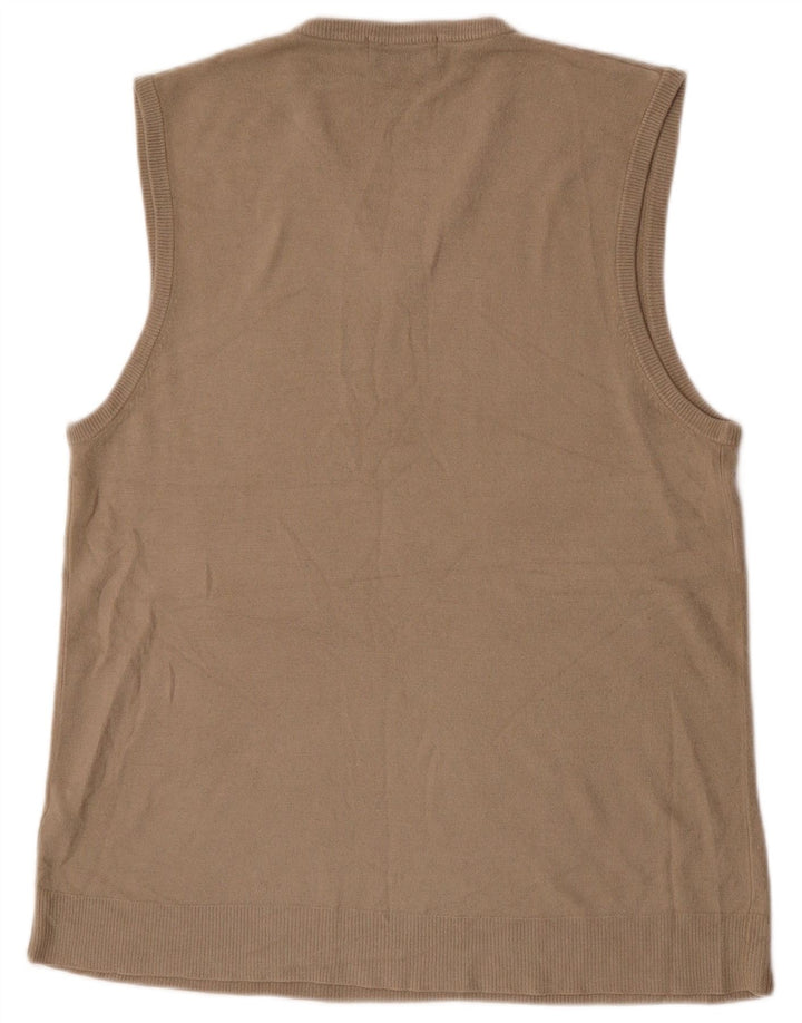 Marks & Spencer Mens Blue Harbour Vest Tank Top Large Beige Acrylic