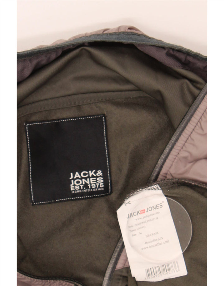 JACK & JONES Mens Graphic Tracksuit Top Jacket Medium Grey Colourblock Vintage Jack & Jones and Second-Hand Jack & Jones from Messina Hembry 