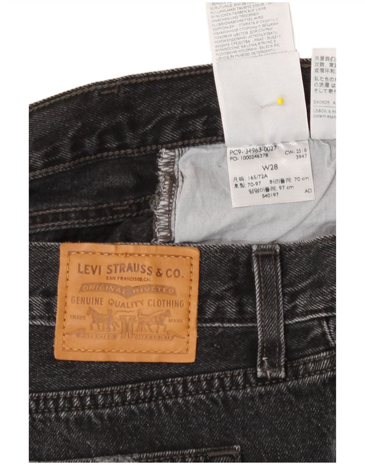 Levi's Womens Denim Distressed Mini Skirt W28 Medium Black Cotton