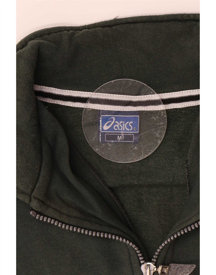 Asics Mens Tracksuit Top Jacket Medium Beige Colourblock Cotton