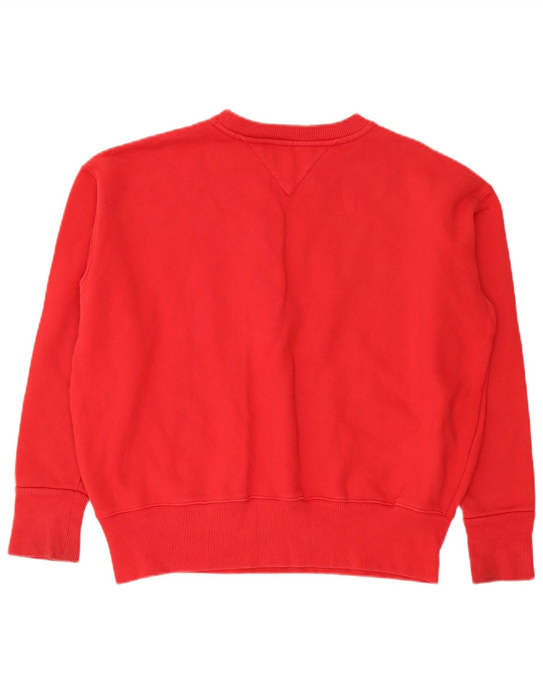 Tommy Hilfiger Womens Graphic Oversized Sweatshirt Jumper UK 14 Medium Red